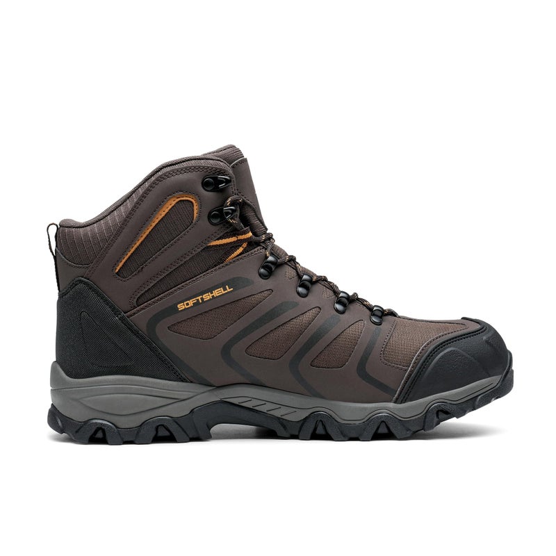 NORTIV 8 Men's Ankle High Waterproof Hiking Boots Outdoor Lightweight Shoes Trekking Trails Armadillo,Size 7,Brown/Black/Tan,160448_M - Image 3